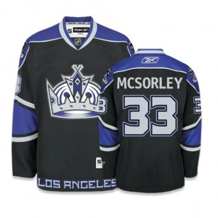 Reebok Los Angeles Kings #33 Martin McSorley Authentic Black Third Jersey For Sale Size 48/M|50/L|52/XL|54/XXL|56/XXXL
