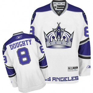Reebok Los Angeles Kings #8 Drew Doughty White Third Authentic Jersey For Sale Size 48/M|50/L|52/XL|54/XXL|56/XXXL