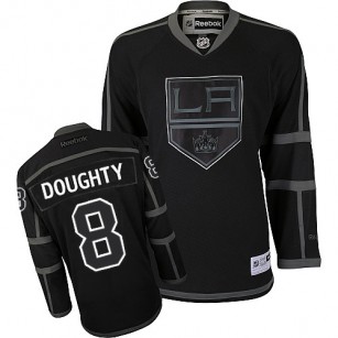 Reebok Los Angeles Kings #8 Drew Doughty Black Ice Premier Jersey  For Sale Size 48/M|50/L|52/XL|54/XXL|56/XXXL