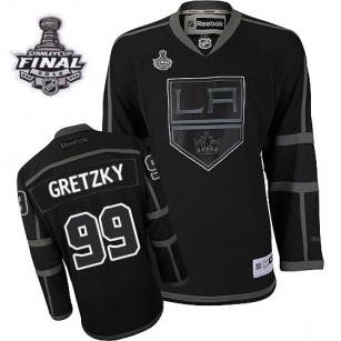 Reebok Los Angeles Kings #99 Wayne Gretzky Black Ice Premier With 2014 Stanley Cup Finals Jersey  For Sale Size 48/M|50/L|52/XL|54/XXL|56/XXXL
