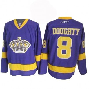 Reebok Los Angeles Kings #8 Drew Doughty Purple Authentic Jersey  For Sale Size 48/M|50/L|52/XL|54/XXL|56/XXXL