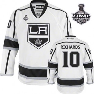 Reebok Los Angeles Kings #10 Mike Richards White Road Authentic With 2014 Stanley Cup Jersey  For Sale Size 48/M|50/L|52/XL|54/XXL|56/XXXL