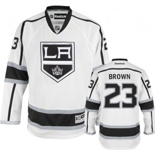 Reebok Los Angeles Kings #23 Dustin Brown White Road Premier Jersey  For Sale Size 48/M|50/L|52/XL|54/XXL|56/XXXL
