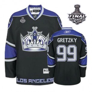 Reebok Los Angeles Kings #99 Wayne Gretzky Black Third Authentic With 2014 Stanley Cup Jersey  For Sale Size 48/M|50/L|52/XL|54/XXL|56/XXXL