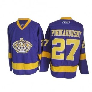 Reebok Los Angeles Kings #27 Alexei Ponikarovsky Purple Authentic Jersey  For Sale Size 48/M|50/L|52/XL|54/XXL|56/XXXL