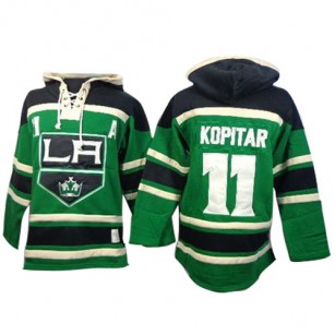 Old Time Hockey Los Angeles Kings #11 Anze Kopitar Green Authentic St. Patrick's Day McNary Lace Hoodie Jersey Cheap Online 48|M|50|L|52|XL|54|XXL|56|XXXL
