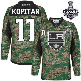 Los Angeles Kings #11 Anze Kopitar Camo Premier Veterans Day Practice Stanley Cup Jersey Cheap Online 48|M|50|L|52|XL|54|XXL|56|XXXL