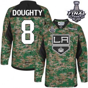 Youth Los Angeles Kings #8 Drew Doughty Camo Premier Veterans Day Practice Stanley Cup Jersey Cheap Online S|M|L|XLLarge
