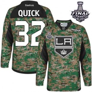 Youth Los Angeles Kings #32 Jonathan Quick Camo Premier Veterans Day Practice Stanley Cup Jersey Cheap Online S|M|L|XLLarge
