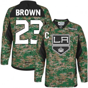 Youth Los Angeles Kings #23 Dustin Brown Camo Premier Veterans Day Practice Jersey Cheap Online S|M|L|XLLarge