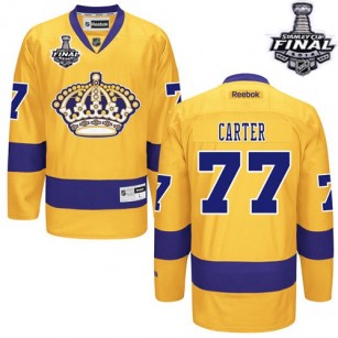 Youth Los Angeles Kings #77 Jeff Carter Authentic Gold Third 2014 Stanley Cup Jersey Cheap Online Small/Medium|Large/Extra Large