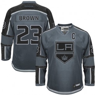Los Angeles Kings #23 Dustin Brown Charcoal Authentic Cross Check Fashion Jersey Cheap Online 48|M|50|L|52|XL|54|XXL|56|XXXL