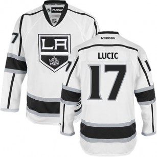 Women's Los Angeles Kings #17 Milan Lucic Premier White Away Jersey Cheap Online S|M|L|XL|XXL