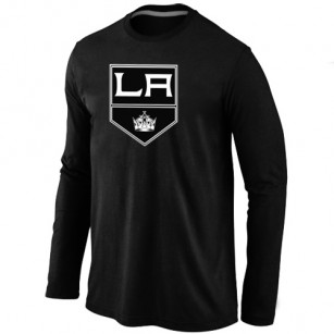 Los Angeles Kings Big & Tall Team Logo Black Long Sleeve T-Shirt Jersey Cheap For Sale