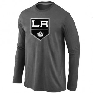 Los Angeles Kings Big & Tall Team Logo D.Grey Long Sleeve T-Shirt Jersey Cheap For Sale