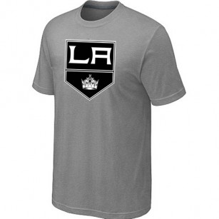 Los Angeles Kings Team Logo Light Grey T-Shirt Jersey Cheap For Sale