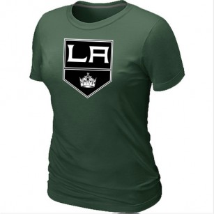 Los Angeles Kings Team Logo Dark Green Women T-Shirt Jersey Cheap For Sale