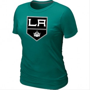 Los Angeles Kings Team Logo Light Green Women T-Shirt Jersey Cheap For Sale