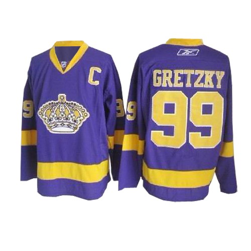 الطيار ايلاء Reebok Los Angeles Kings #99 Wayne Gretzky Purple Premier Jersey ... الطيار ايلاء