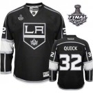 Youth Reebok Los Angeles Kings #32 Jonathan Quick Black Home Premier With 2014 Stanley Cup Finals Jersey  For Sale Size Small/Mediun|Large/Extra Large