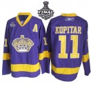 Reebok Los Angeles Kings #11 Anze Kopitar Purple Authentic With 2014 Stanley Cup Jersey  For Sale Size 48/M|50/L|52/XL|54/XXL|56/XXXL