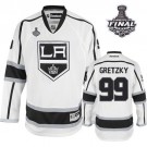Reebok Los Angeles Kings #99 Wayne Gretzky White Road Authentic With 2014 Stanley Cup Jersey  For Sale Size 48/M|50/L|52/XL|54/XXL|56/XXXL