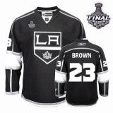 Reebok Los Angeles Kings #23 Dustin Brown Premier Black Home With 2014 Stanley Cup Finals Jersey For Sale Size 48/M|50/L|52/XL|54/XXL|56/XXXL