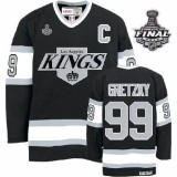 Youth CCM Los Angeles Kings #99 Wayne Gretzky Premier Black Throwback With 2014 Stanley Cup Finals Jersey For Sale Size Small/Mediun|Large/Extra Large