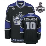 Reebok Los Angeles Kings #10 Mike Richards Black Third Authentic With 2014 Stanley Cup Finals Jersey  For Sale Size 48/M|50/L|52/XL|54/XXL|56/XXXL