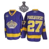 Reebok Los Angeles Kings #27 Alexei Ponikarovsky Purple Premier With 2014 Stanley Cup Jersey  For Sale Size 48/M|50/L|52/XL|54/XXL|56/XXXL