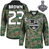 Los Angeles Kings #23 Dustin Brown Camo Premier Veterans Day Practice Stanley Cup Jersey Cheap Online 48|M|50|L|52|XL|54|XXL|56|XXXL