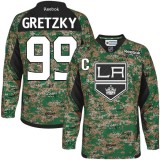 Youth Los Angeles Kings #99 Wayne Gretzky Camo Premier Veterans Day Practice Jersey Cheap Online S|M|L|XLLarge