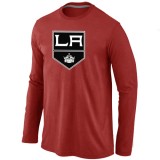 Los Angeles Kings Big & Tall Team Logo Red Long Sleeve T-Shirt Jersey Cheap For Sale