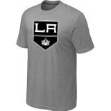 Los Angeles Kings Team Logo Light Grey T-Shirt Jersey Cheap For Sale
