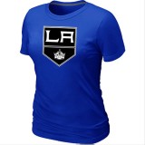 Los Angeles Kings Team Logo Blue Women T-Shirt Jersey Cheap For Sale
