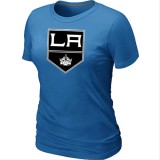 Los Angeles Kings Team Logo Light Blue Women T-Shirt Jersey Cheap For Sale