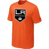 Los Angeles Kings Team Logo Orange T-Shirt Jersey Cheap For Sale